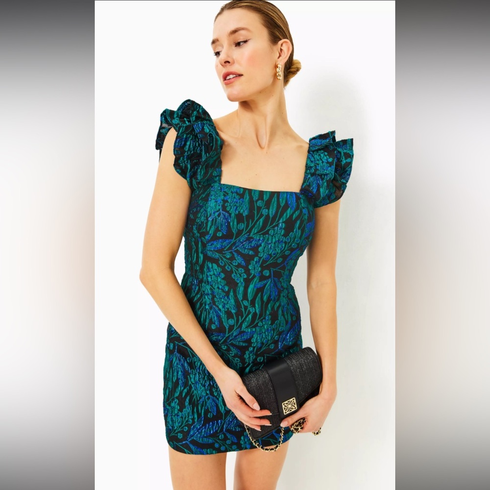 NWT Lilly Pulitzer Lolina Brocade Romper Size 12